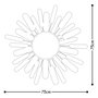 Wallity Metal Art Mirror Sun Multicolor